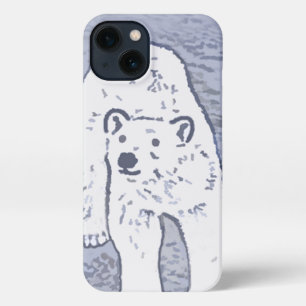 Polar Bear on Ice Painting - Original Wildlife Art iPhone 13 Case