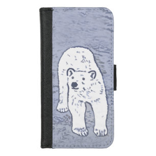 Polar Bear on Ice Painting - Original Wildlife Art iPhone 8/7 Wallet Case
