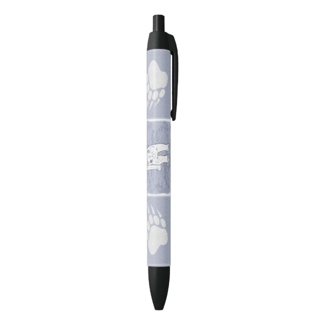 Polar Bear on Ice Painting - Original Wildlife Art Pen (Bottom (Vertical))