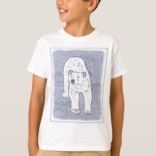 Polar Bear on Ice Painting - Original Wildlife Art T-Shirt