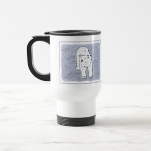 Polar Bear on Ice Painting - Original Wildlife Art Travel Mug
