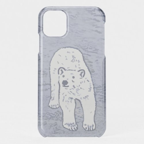 Polar Bear on Ice Painting _ Original Wildlife Art iPhone 11 Case
