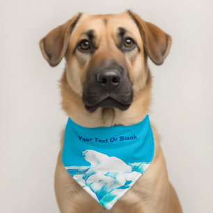 Polar Bear On Ice Pet Bandana Collar