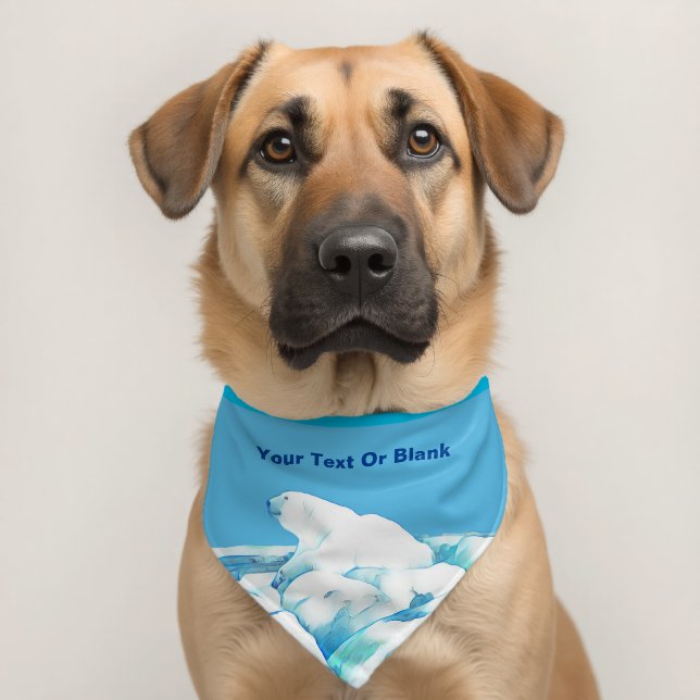 Polar Bear On Ice Pet Bandana Collar (Dog 2)