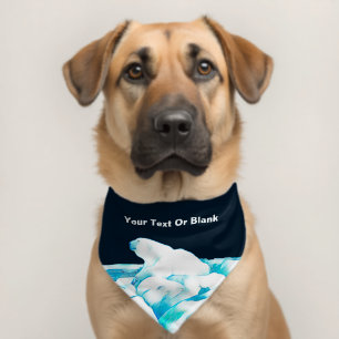 Polar Bear On Ice Pet Bandana Collar