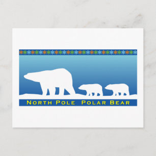 Polar Bear on Ice Postcard