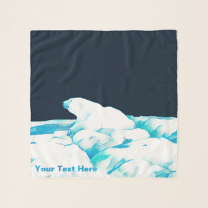Polar Bear On Ice Scarf
