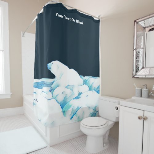 Polar Bear On Ice Shower Curtain