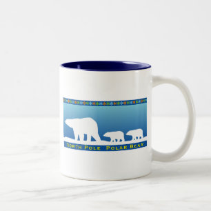 Polar Bear on Ice Two-Tone Coffee Mug