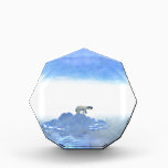 Polar Bear On Iceberg Award<br><div class="desc">Enjoy this misted arctic scene of a polar bear preparing to step into the cold ocean water for a swim, or a bite to eat!</div>