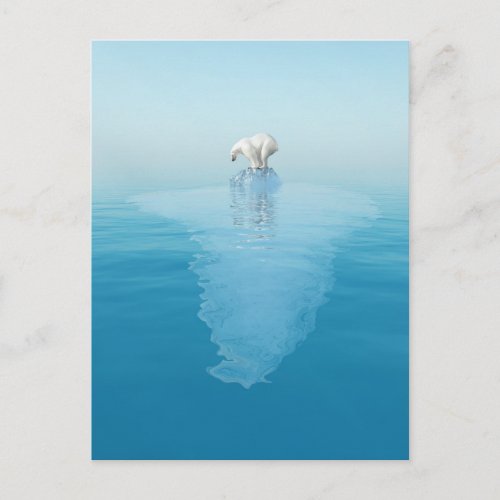 Polar Bear on Iceberg Postcard