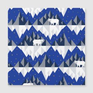 Polar Bear on Iceberg Seamless Pattern.
