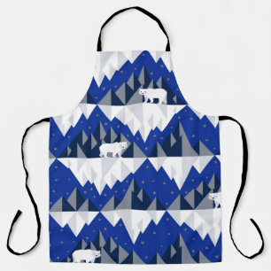 Polar Bear on Iceberg Seamless Pattern. Apron