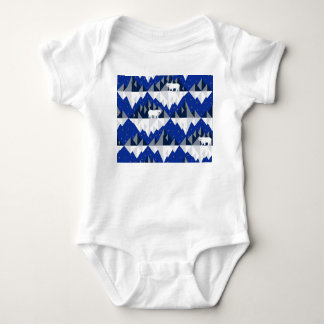 Polar Bear on Iceberg Seamless Pattern. Baby Bodysuit