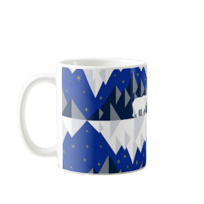 Polar Bear on Iceberg Seamless Pattern. Coffee Mug