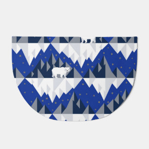 Polar Bear on Iceberg Seamless Pattern. Doormat