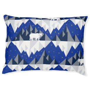 Polar Bear on Iceberg Seamless Pattern. Pet Bed