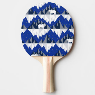 Polar Bear on Iceberg Seamless Pattern. Ping Pong Paddle
