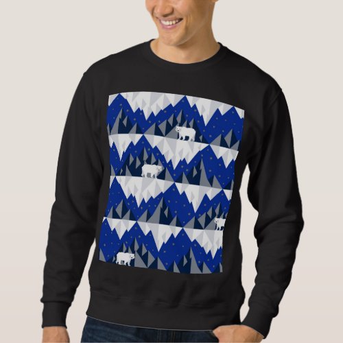 Polar Bear on Iceberg Seamless Pattern Sweatshirt