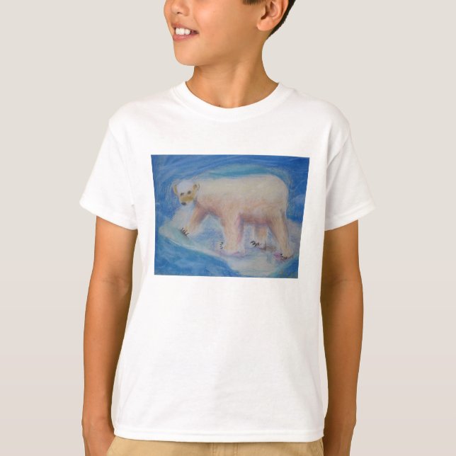 Polar bear on shrinking ice T-Shirt (Front)