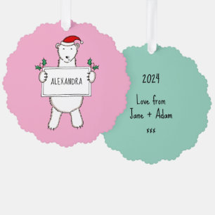 Polar Bear Ornament Card