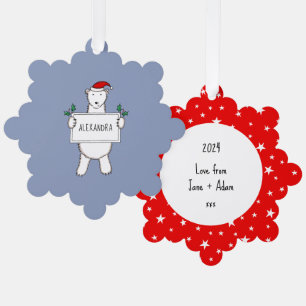 Polar Bear Ornament Card