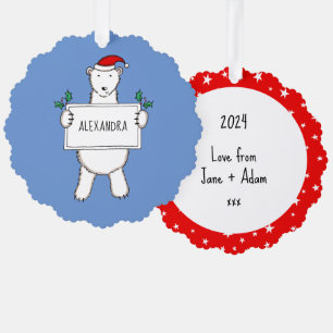 Polar Bear Ornament Card