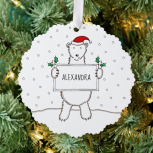 Polar Bear Ornament Card