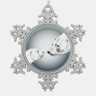 Polar Bear Ornament Holiday Bear Art Decorations