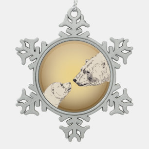 Polar Bear Ornament Holiday Bear Art Decorations