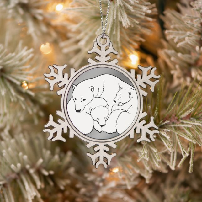 Polar Bear Ornament Holiday Bear Cubs Decorations (Tree)