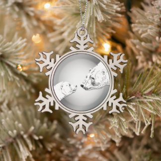 Polar Bear Ornament Mother's Day Art Keepsakes