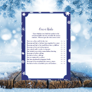 Polar Bear Over or Under Baby Shower Game