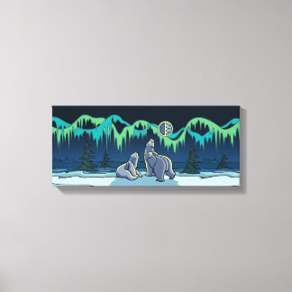 Polar Bear Painting Canadian Wildlife Canvas Print