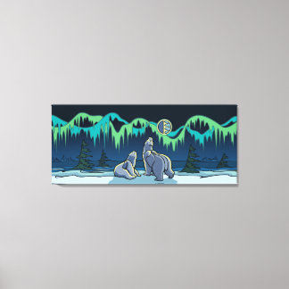 Polar Bear Painting Canadian Wildlife Canvas Print