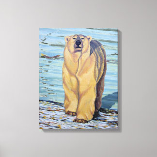 Polar Bear Painting Canadian Wildlife Canvas Print