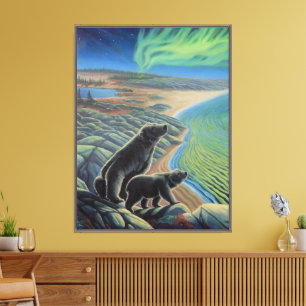 Polar Bear Painting Canvas Print