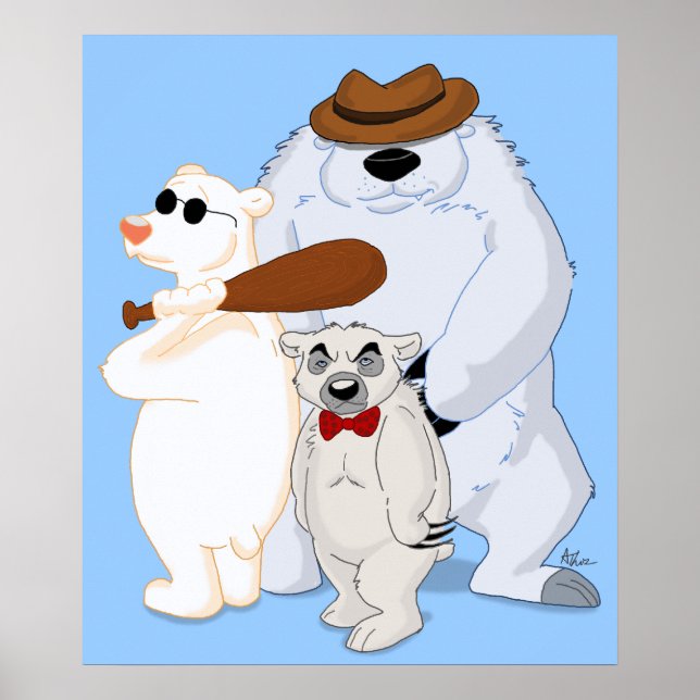 Polar Bear Pals Poster Print (Front)