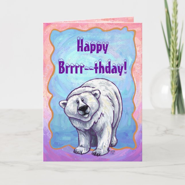 Polar Bear Party Center Card (Front)