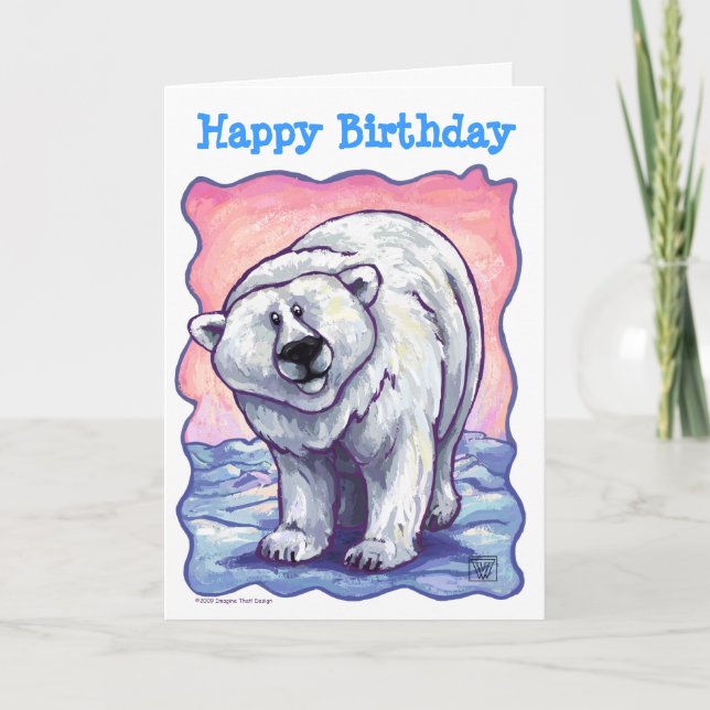 Polar Bear Party Center Card (Front)