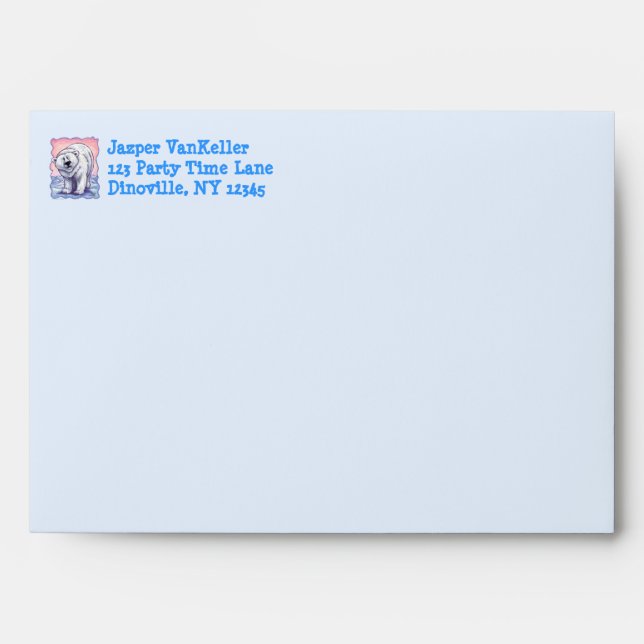 Polar Bear Party Center Envelope (Front)