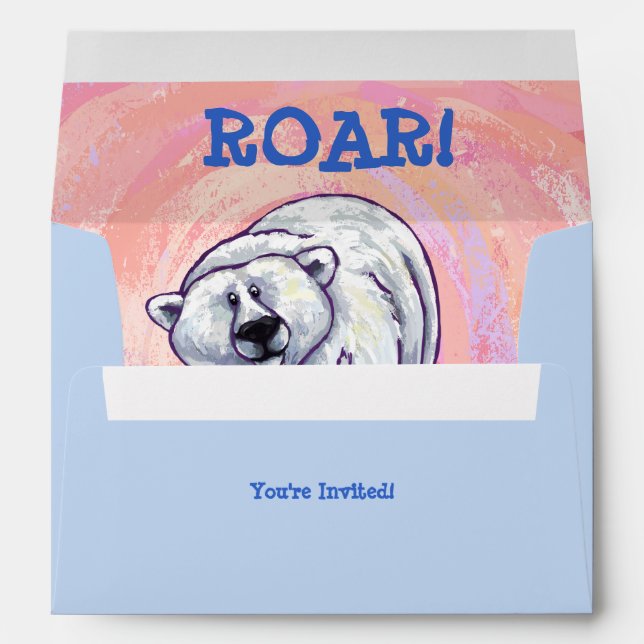 Polar Bear Party Center Envelope (Back (Bottom))