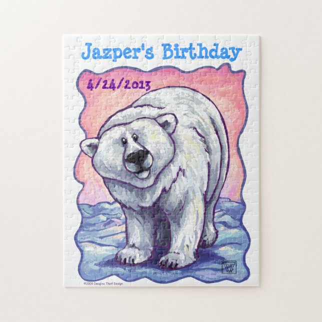 Polar Bear Party Center Jigsaw Puzzle (Vertical)