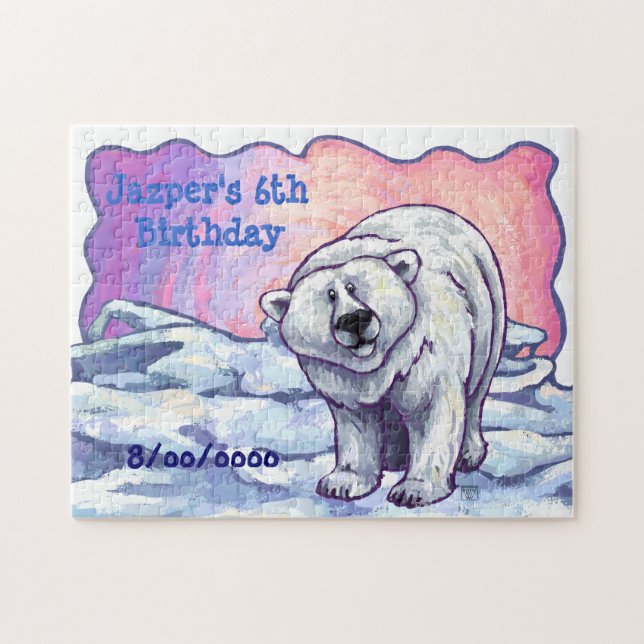 Polar Bear Party Center Jigsaw Puzzle (Horizontal)