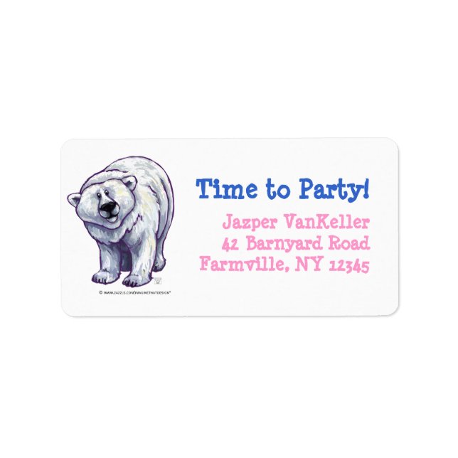 Polar Bear Party Center Label (Front)