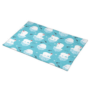 Polar Bear Party Cloth Placemat