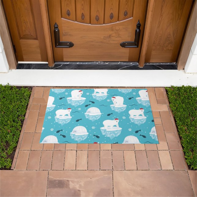 Polar Bear Party Doormat (Outdoor)