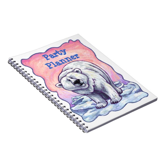 Polar Bear Party Planner Notebook (Right Side)