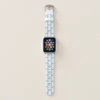 Polar Bear Pattern Blue Apple Watch Band Zazzle