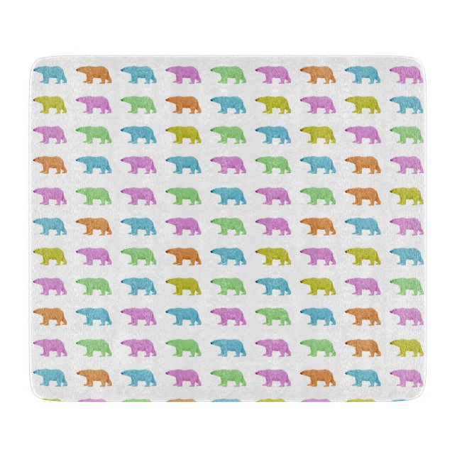 Polar Bear Pattern Cutting Board (Front)